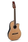 Applause E acoustic classical guitar traditional AB24CC-4S Mid Cutaway Nylon natural satin