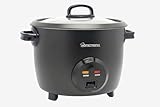 HomeTronix 1.8L Rice Cooker with Thermostat – Matte Black, Non-Stick Inner Pot, Keep Warm Function, Glass Lid, Measuring Cup – Perfect for Fluffy Rice, Vegetables & One-Pot Meals