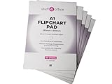Stuff 4 Office | Flipchart Paper Pad | A1 Paper Plain | 40 sheets | White Presentation Flip Chart Paper for Meetings, Classrooms, Brainstorming, Training & Office Use