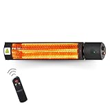 STARLYF Radiant Heater 2000W Infrared Electric Patio Heater | Indoor & Outdoor Wall Mounted Heater IP65 Waterproof with Remote Control | Instant Heat, 2 Power Levels & Energy Efficient Design
