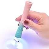 KADS Mini UV Lamps for Gel Nails: Protect Skin Gel LED Nail Lamp Rechargeable USB UV Light Flash Cure Nail Dryer Curing Gel Polishes Nail Glue Stickers Glitter Nail Art (“Thin Waist” Shape)