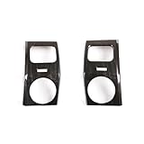 CAWEUER Compatible With Land Rover Discovery 3 LR3 04-09 ABS Chrome/Black Dashboard Side Air Conditioning Vent Outlet Cover Trim Sticker Accessorie(Black wood grain)