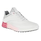 ECCO Womens W S-Three Leather Golf Shoes - White/Bubblegum - UK 6.5-7