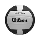 Wilson Pro Tour Indoor Volleyball - Black/White, Official Size