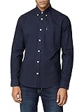 Ben Sherman Men's LS Signature Oxford Shirt Casual, Blue (Dark Navy 25), Small (Size:S)