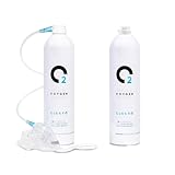 ClearO2 30L Oxygen Can with Mask and Tube | Pure Breathing Oxygen in a Lightweight Aluminium Canister | Made in Britain (Mixed, 15 l (Pack of 1 Full Kit + 1 Replacement Can)