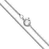 Old English Jewellers 9ct White Gold Curb Pendant Chain/Necklace - 16" 18" 20" (18)