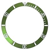LACAK Aluminum Watch Bezel Compatible with Rolex Submariner Date 16610 Watch Insert, Green and Silver Word