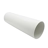 Kair Plastic Ducting Pipe 100mm - 350mm Short Length - Rigid Straight Duct Channel