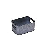 marko Gardening Galvanised Metal Tray Planters Garden Outdoor Flower Plant Pots Vintage Trough (Small)