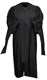 Classic Masters Graduation Gown, Unisex Masters Degree Regalia, Black, 5'9"-5'11"