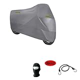 COMPATIBLE WITH HONDA X8R S 50 MOTORCYCLE COVER SCOOTER COVER WITH WINDSHIELD + FLEECE TOP CASE 250G ANTI-HAIL WATERPROOF 296X105X127CM UNIVERSAL HOOD COVER