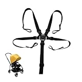 5 Point Belt for Stokke Tripp Trapp Hauck High Chair, Safety Belt Baby Harness Pram Accessories, Chair Child Safety Harness Bands Child Safety Harness Children Handcart Cares Replacement Parts (Black)