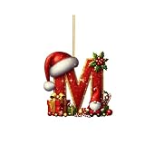 26 Letter Christmas Tree Pendant, Hanging Letter Ornaments for Christmas Tree Decorations (M)