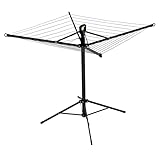 Addis 4 Arm Patio Freestanding Rotary Dryer Clothes Washing Line 17m Sun Chaser with 4 support legs, fully Foldable Portable for Patio Outdoor Indoor Caravans Camping or Work space