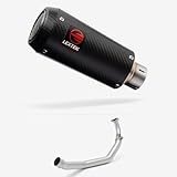 Lextek Carbon Fibre CP9C 180mm Exhaust System compatible with Yamaha YZF R125