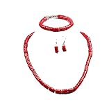 Treasure Bay Natural Coral Necklace, Bracelet for Womens, Coral Jewellery Set