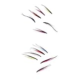 FLAMEER 12Pcs Tube Fly Fishing Mini Sunray Shadow Riffle Hitch Salmon Flies