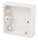 U-Trade Pattress Box 25mm - 1 Gang or 2 Gang | Single or Double Surface Mount | White Electrical Socket Back Box. (1 Gang 25mm Pattress Box)