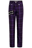 Ro Rox Exene Tartan Trousers, Purple, 26W