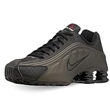 Nike Men's Shox R4 Shoes, Black/Black/Black/Bright Crims, 9