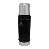 Stanley Classic Legendary Thermal Flask 0.47L - Keeps Hot Or Cold For 15 Hours - BPA-Free Insulated Bottle - Stainless Steel Coffee Flask - Leakproof - Dishwasher Safe - Matte Black