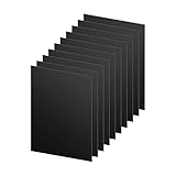DARENYI 10pcs Acrylic Sheet 1mm Flexible Plastic Sheet Black Plastic Sheet Square Plastic Board Sheet for Display Projects, Craft, Calligraphy and Painting (15 x 10cm)