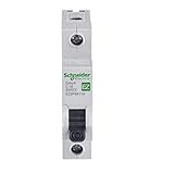Schneider Electric EZ9F66116 Easy9, MCB Miniature Circuit Breaker, White, 1 Pole, Type C, 6 kA Breaking Capacity, 16 A, 230 V