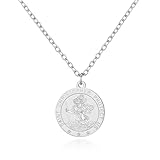 Philip Jones Men's Stainless Steel St Christopher Necklace