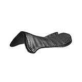 Acavallo Gel Pad with Rear Riser - Shock Absorbing Non Slip Half Pad Horse Black