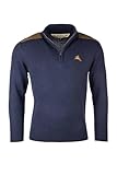 Men's Pheasant Shooting Jumper Country Hunting Sweatshirt Embroidered (UK, Alpha, L, Regular, Regular, Navy Tweed)
