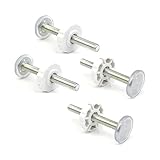 Stair Gate Pressure Fit Spares Set - 4 Pack M10 Safety Gates for Kids Spindle Bolts, for Pet and Baby Gates, Extension Fittings with No Drill Installation (White, 10 CM)