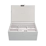 Stackers Pebble Grey Classic Jewellery Box, Set of 2