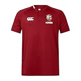 British & Irish Lions Men's Canterbury 2025 Polo, Red Dahlia, M