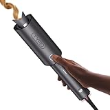 TYMO CURLPRO Automatic Rotating Curling Iron - Beach Waves Curling Wand, Portable Hair Curler, 500 Million Ionic, Dual Voltage & Lightweight for Travel, Ceramic Coating, Metallic Gray 1 inch
