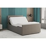 The Dewsbury Adjustable Mobility bed With Mattress And Headboard (Grey, 4ft 6inch Double)