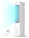 PELONIS 3-in-1 Energy Efficient Air Cooler with Remote, 60° Oscillation & Quiet Sleep Mode - Portable Evaporative Cooler, Humidifier & Fan for Bedroom Office, 5L Tank & 7H Timer, Includes Ice Packs