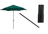 Garden Haven® Garden Parasol Replacement Steel Bottom Pole Tapered End for Crank & Tilt Umbrella Dark Grey 38mm Diameter with Push Button Connector