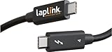 LAPLINK - Thunderbolt 4 Cable for Ultra High Speed Data Transfer - Transfer Cable for PCmover Software (not Included), Compatible with Thunderbolt 3 and Thunderbolt 4 Ports - 2.6 ft