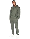 Crosshatch full tracksuit Hooded Fleece Sweatshirt Zip Up Hoodie Jacket Sweatpants Joggers by Jeanbase Khaki XL