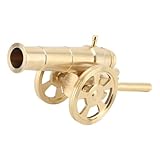 Pssopp Brass Cannon Model, Easy Maintenance Design Vintage Desktop Cannon Statue Durable Metal Decoration for Home Office Living Room