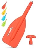 Abahub Premium 21''-42'' Emergency Telescoping Paddle Aluminium Shaft for Canoeing Boating Kayaing Orange Lightweight Oars, 1 Paddle