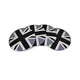 PTDecals 4x 56.5mm Size England Flag Wheel Center Hub Caps Emblem Aluminum 3D Domed Sticker Black White UK Flag Graphic Decals Badge For Vehicle Motor Auto Car Wheel Center Hub Caps