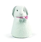 Nao by Lladro Collectible Porcelain Figurine: LITTLE BUNNY (pink) - 3 1/2" Tall - nursery figurine...