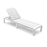 RImax Luxurious Garden Sun Lounger/Chaize Lounge, available in 3 colourways - enjoy the best of summer today! (White)