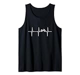 Moped ECG Heartbeat Moped Pulse Frequency Funny Tank Top