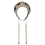 GRACEART Anne Boleyn Hat Headpiece Elizabethan Headwear Tudor Coronet Hood Hat