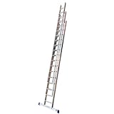 TB Davies TRADE Triple Extension Ladder, 4.0 Meter / 13.12 Feet, Extends to 10.0 Meters / 32.80 Feet, Comfort D-Shaped Rungs, 3-Year Warranty, EN131 Professional
