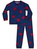 Harry Bear Childrens Fleece Pyjamas, Stars Boys Pyjama Sets, Super Soft Boys Pyjamas, Blue 6-7 Years