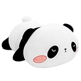 SQEQE Weighted Panda Plush, Weighted Panda Stuffed Animal, Cute Plushies Soft Bear Pillow Toy Gift for Kids Adults 9.8 Inch, 0.8 Lbs
